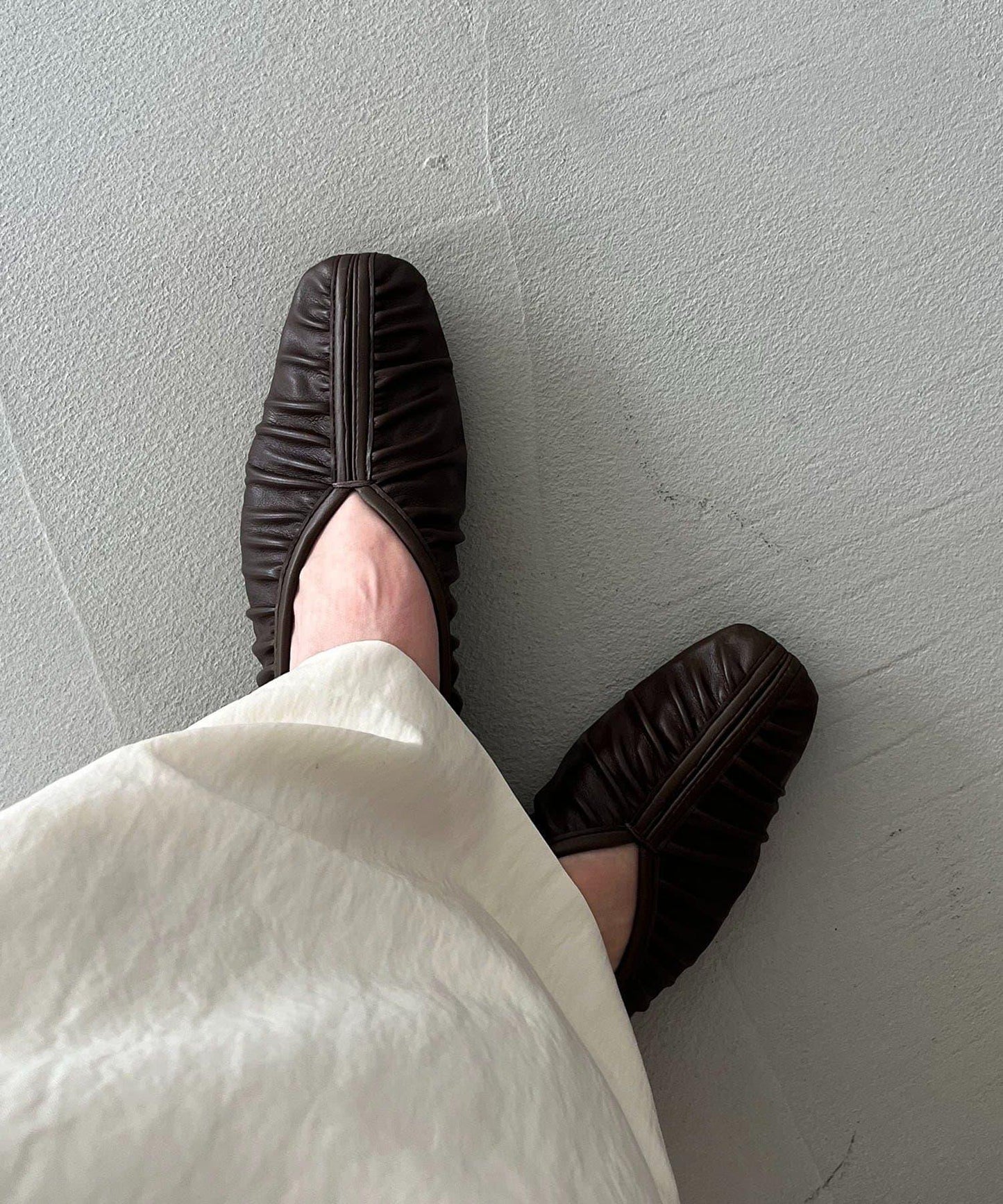 CAPRICIEUX LE'MAGE 褶皺設計 軟質 平底鞋