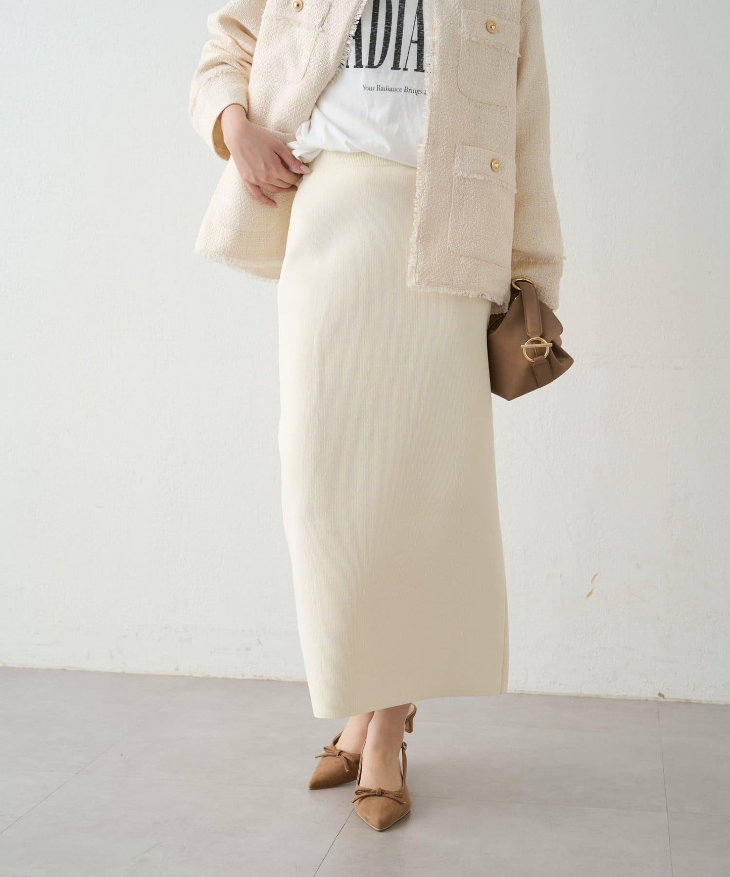 順滑針織修身半身裙