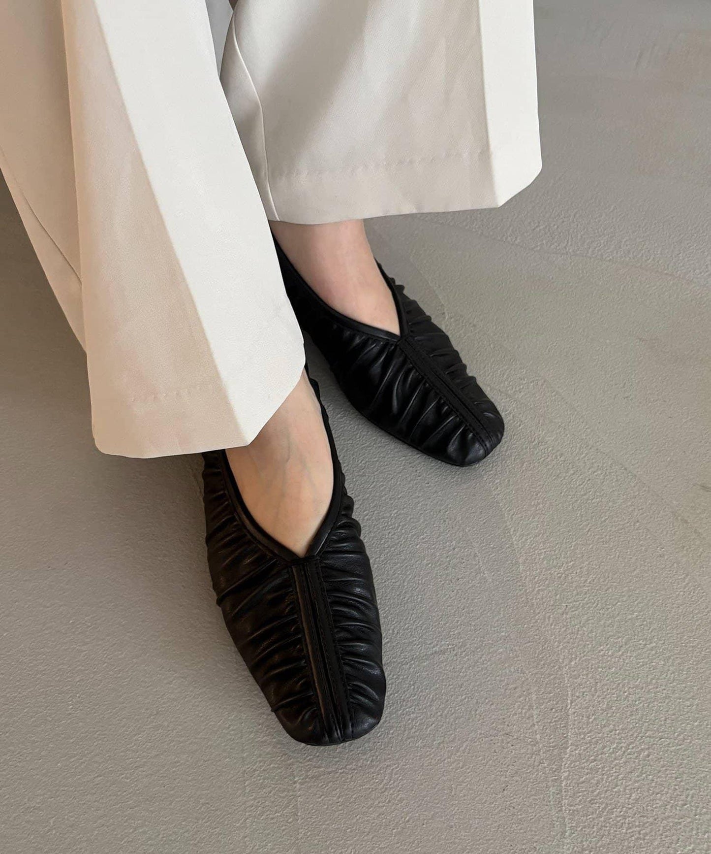 CAPRICIEUX LE'MAGE 褶皺設計 軟質 平底鞋