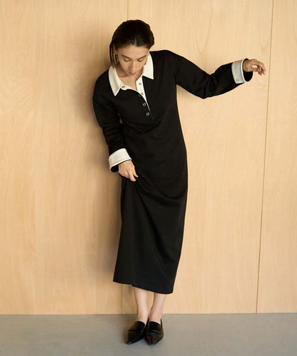 CAPRICIEUX LE'MAGE 〈C.L〉 拼色Polo設計 連衣裙