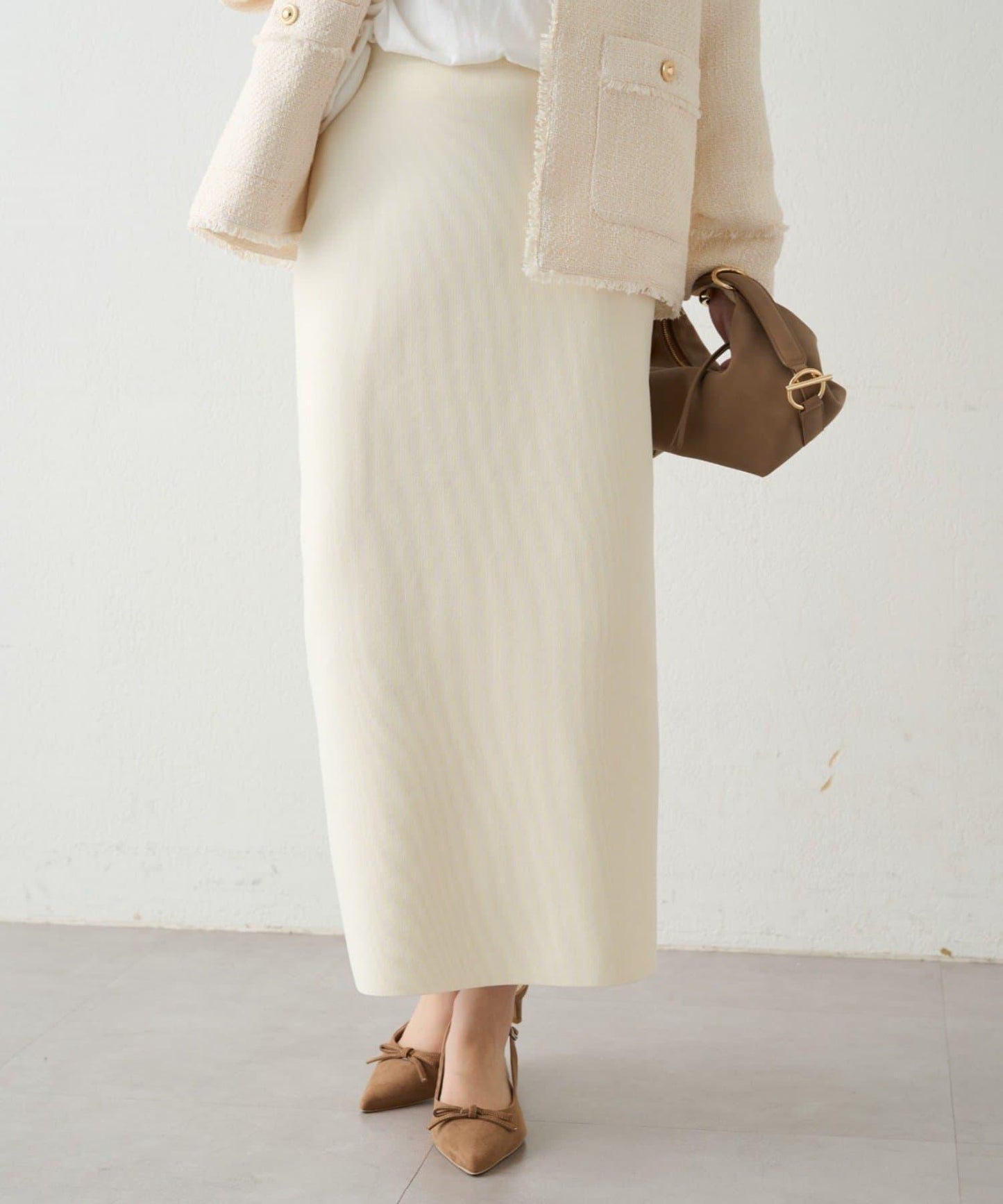 順滑針織修身半身裙