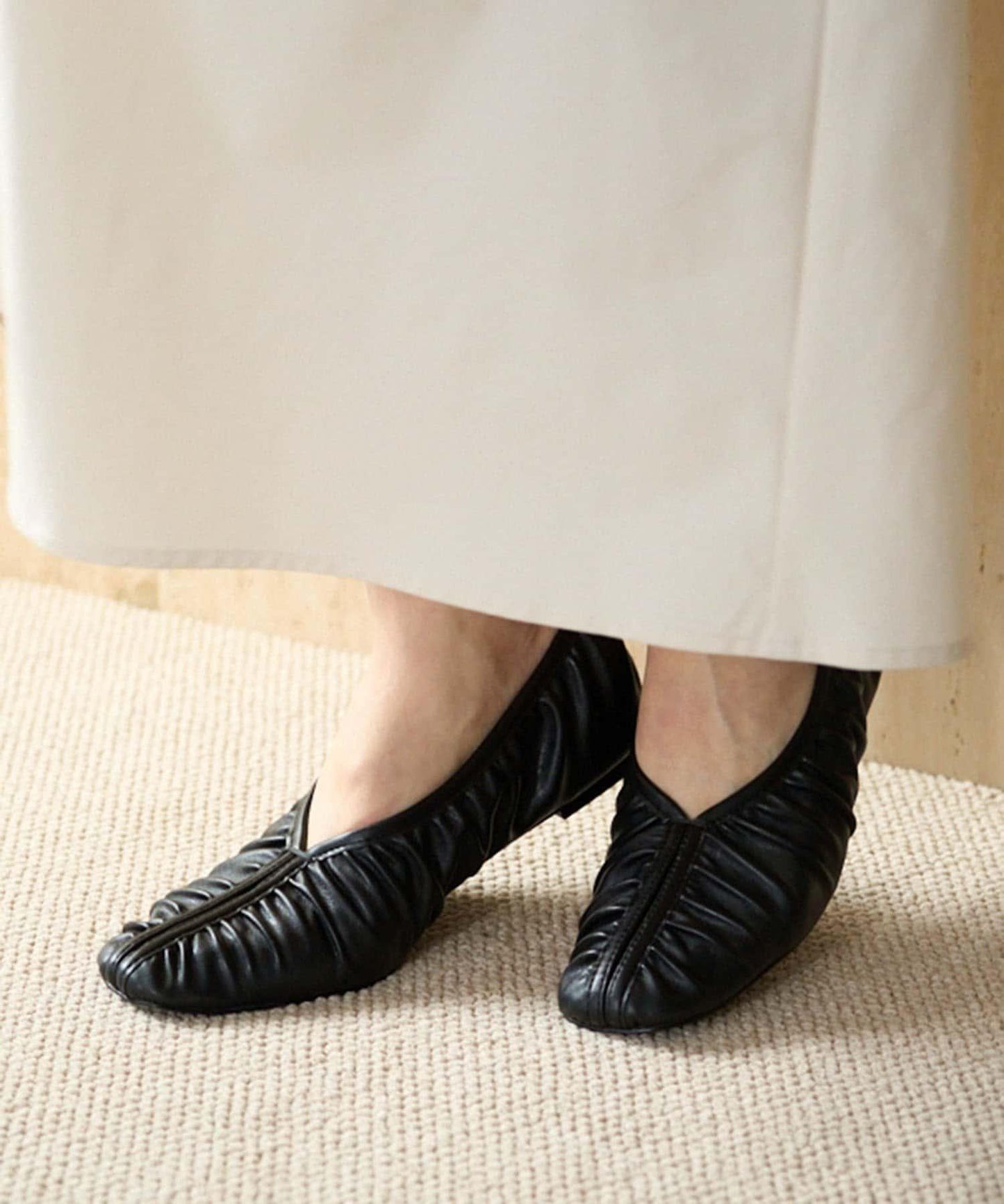 CAPRICIEUX LE'MAGE 褶皺設計 軟質 平底鞋