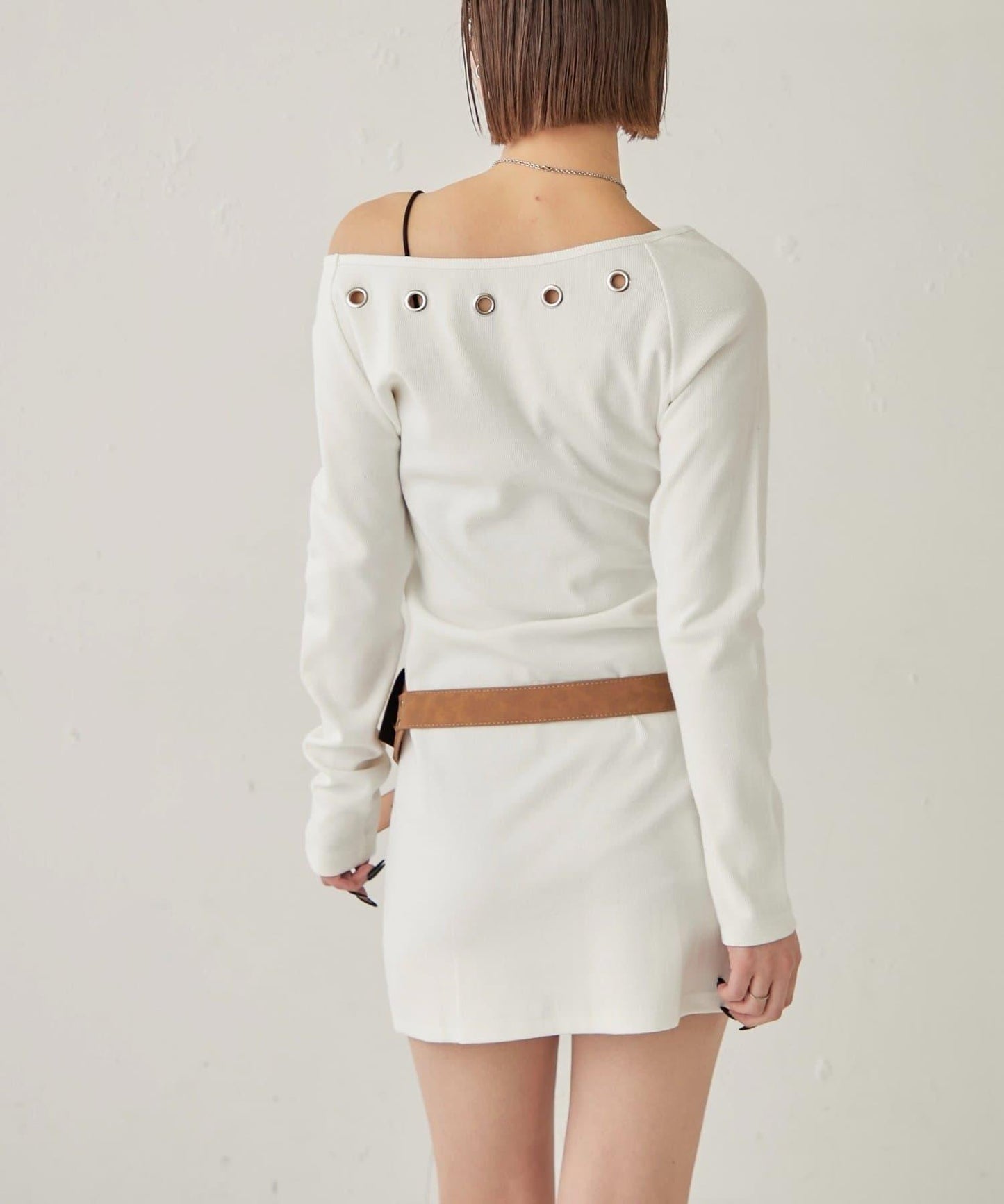 鏤空羅紋針織連衣裙