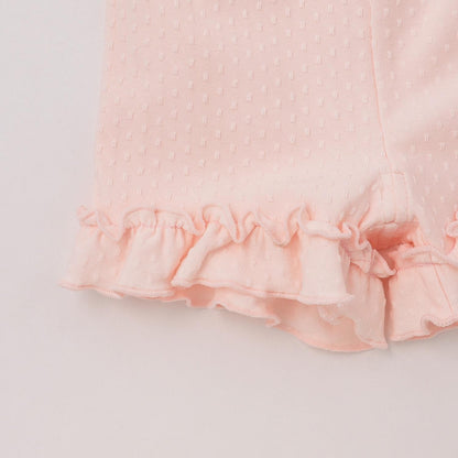 褲腳荷葉邊短款打底褲