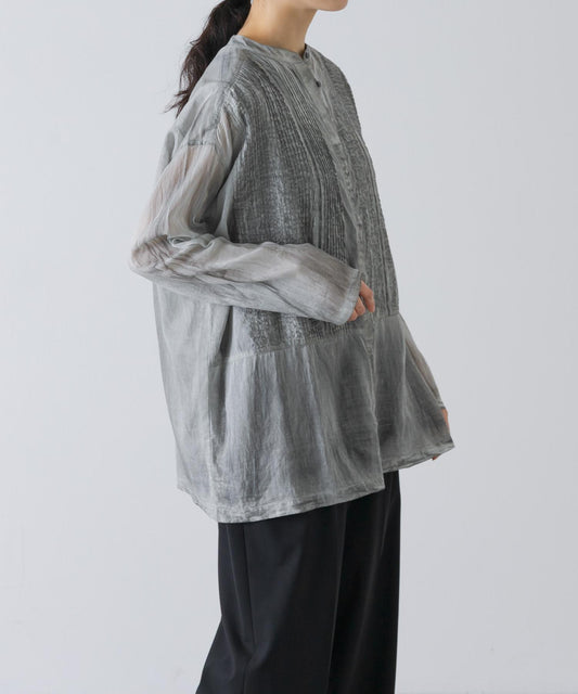 顏料染 胸襟襯衫