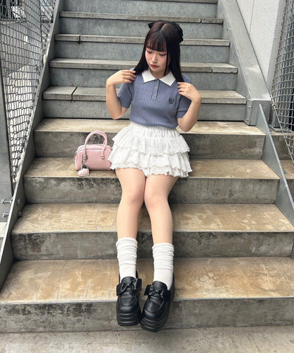 雙層領 織紋針織 POLO衫