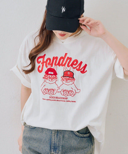 ANOTHER BRANCH 兔子針織帽圖案T恤