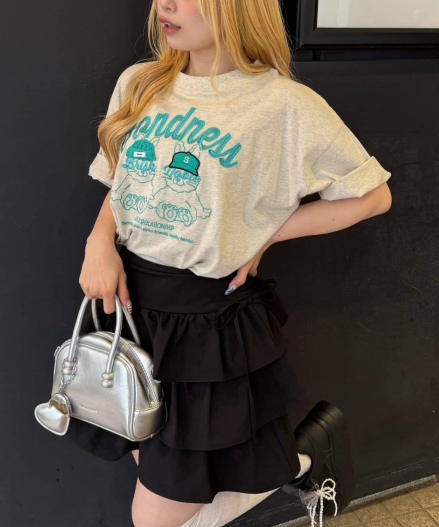 ANOTHER BRANCH 兔子針織帽圖案T恤