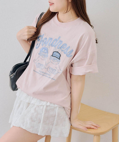 ANOTHER BRANCH 兔子針織帽圖案T恤