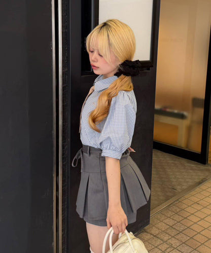 ANOTHER BRANCH 校園風附領帶襯衫