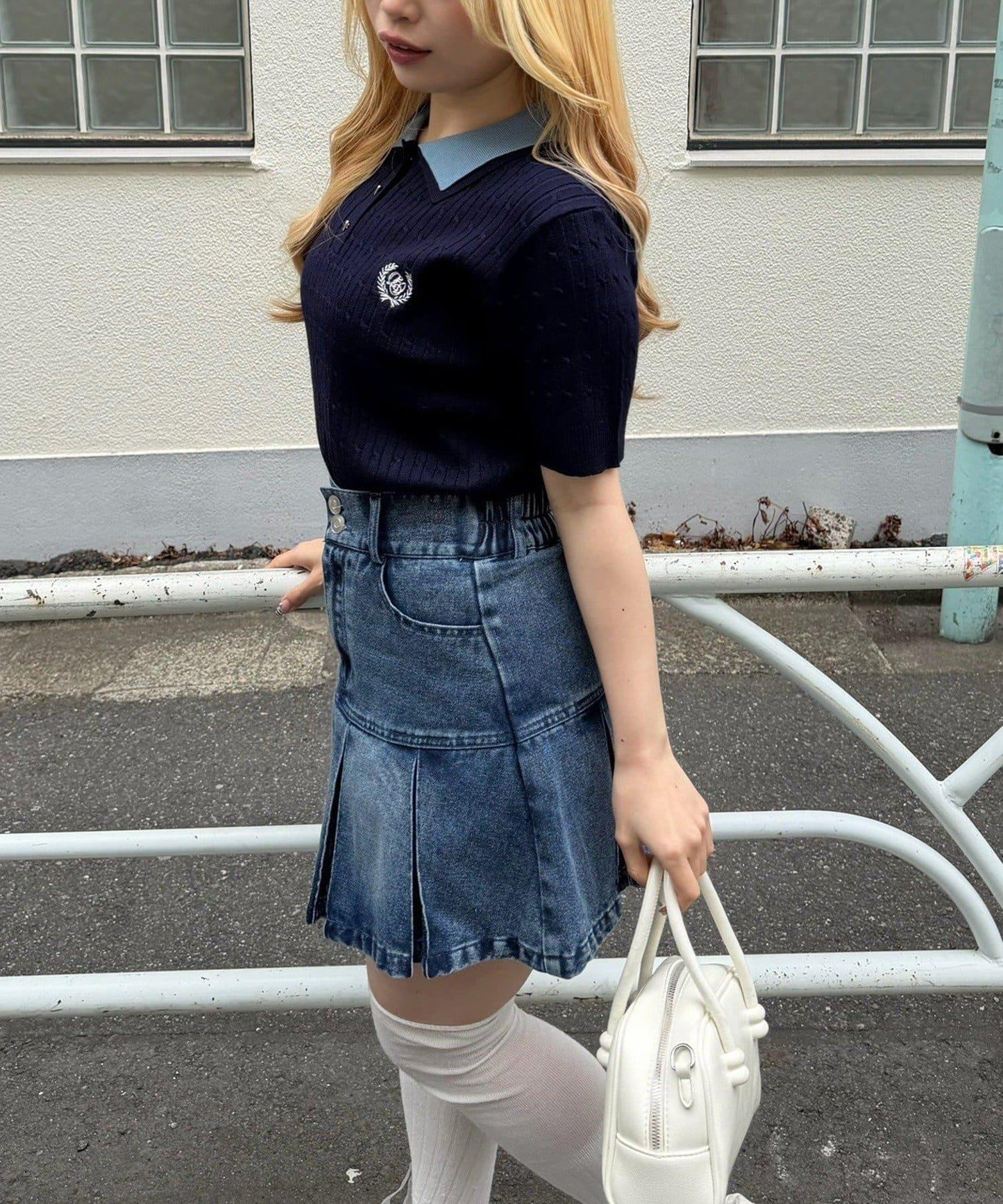 雙層領 織紋針織 POLO衫