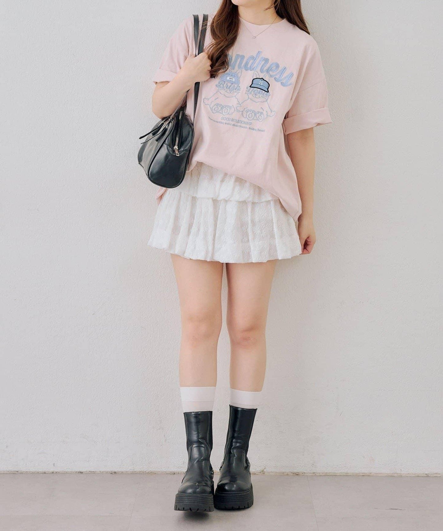 ANOTHER BRANCH 兔子針織帽圖案T恤