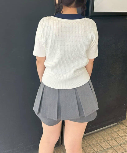 雙層領 織紋針織 POLO衫