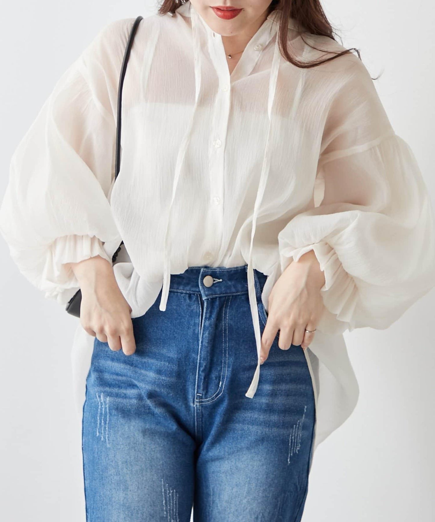 RMAF 開領 雙層袖 女式襯衫