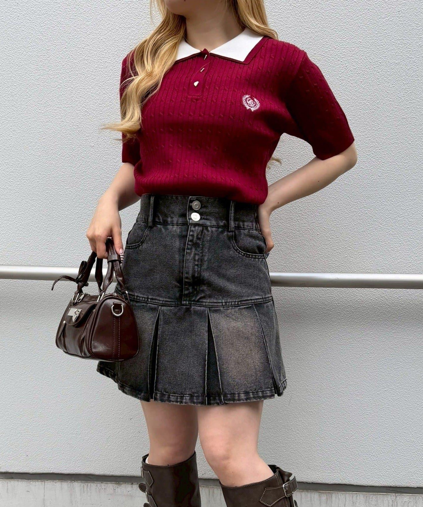 雙層領 織紋針織 POLO衫