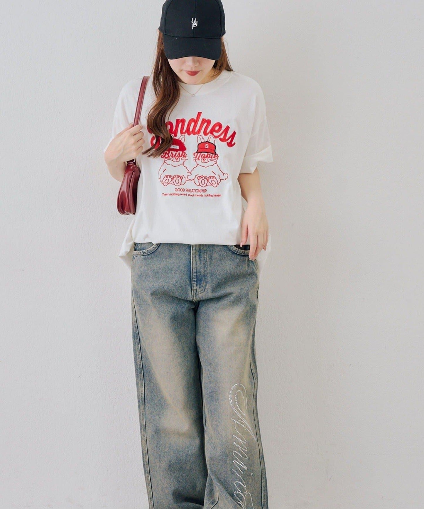 ANOTHER BRANCH 兔子針織帽圖案T恤