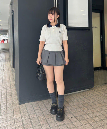 雙層領 織紋針織 POLO衫