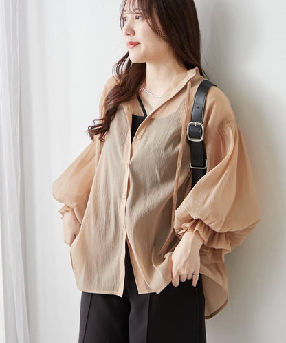 RMAF 開領 雙層袖 女式襯衫