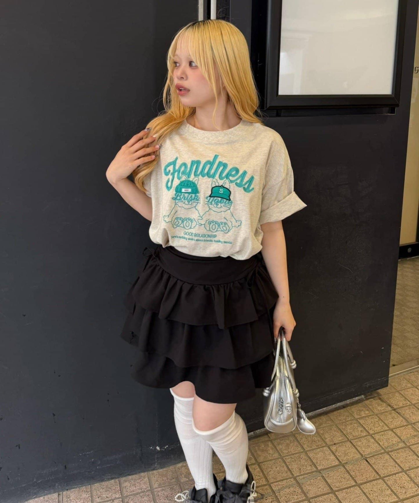 ANOTHER BRANCH 兔子針織帽圖案T恤