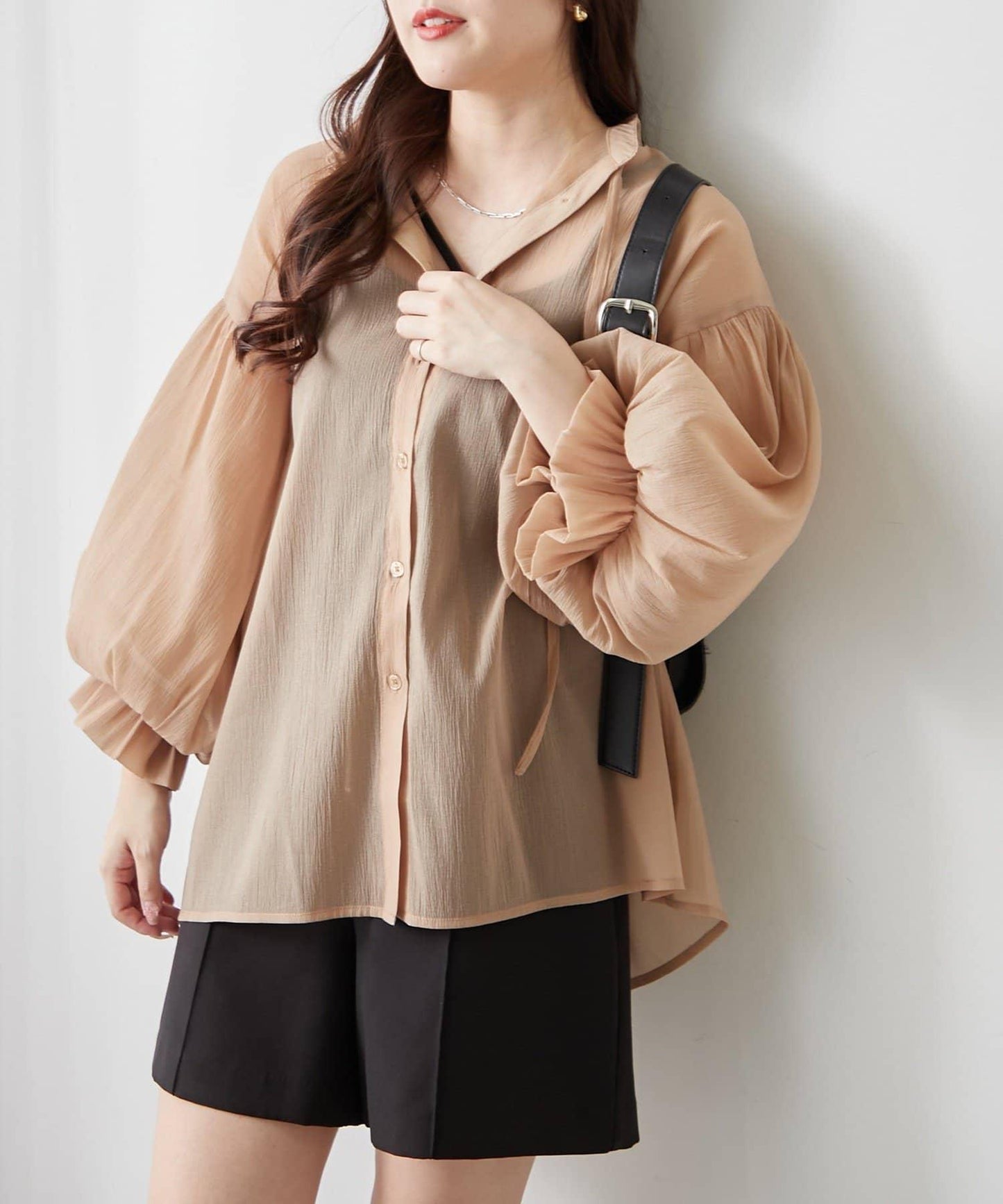 RMAF 開領 雙層袖 女式襯衫