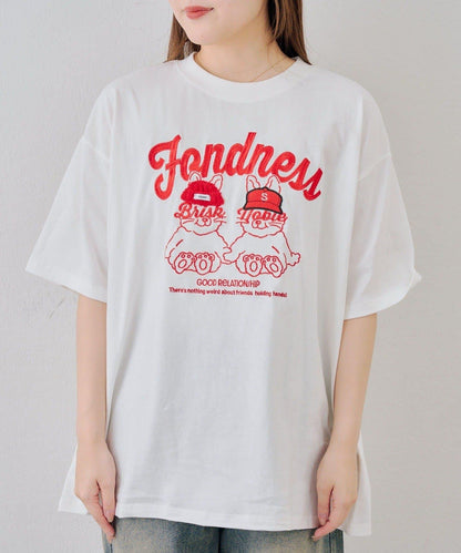 ANOTHER BRANCH 兔子針織帽圖案T恤