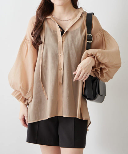 RMAF 開領 雙層袖 女式襯衫