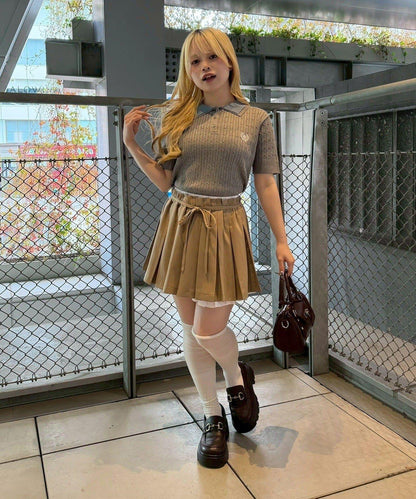 雙層領 織紋針織 POLO衫