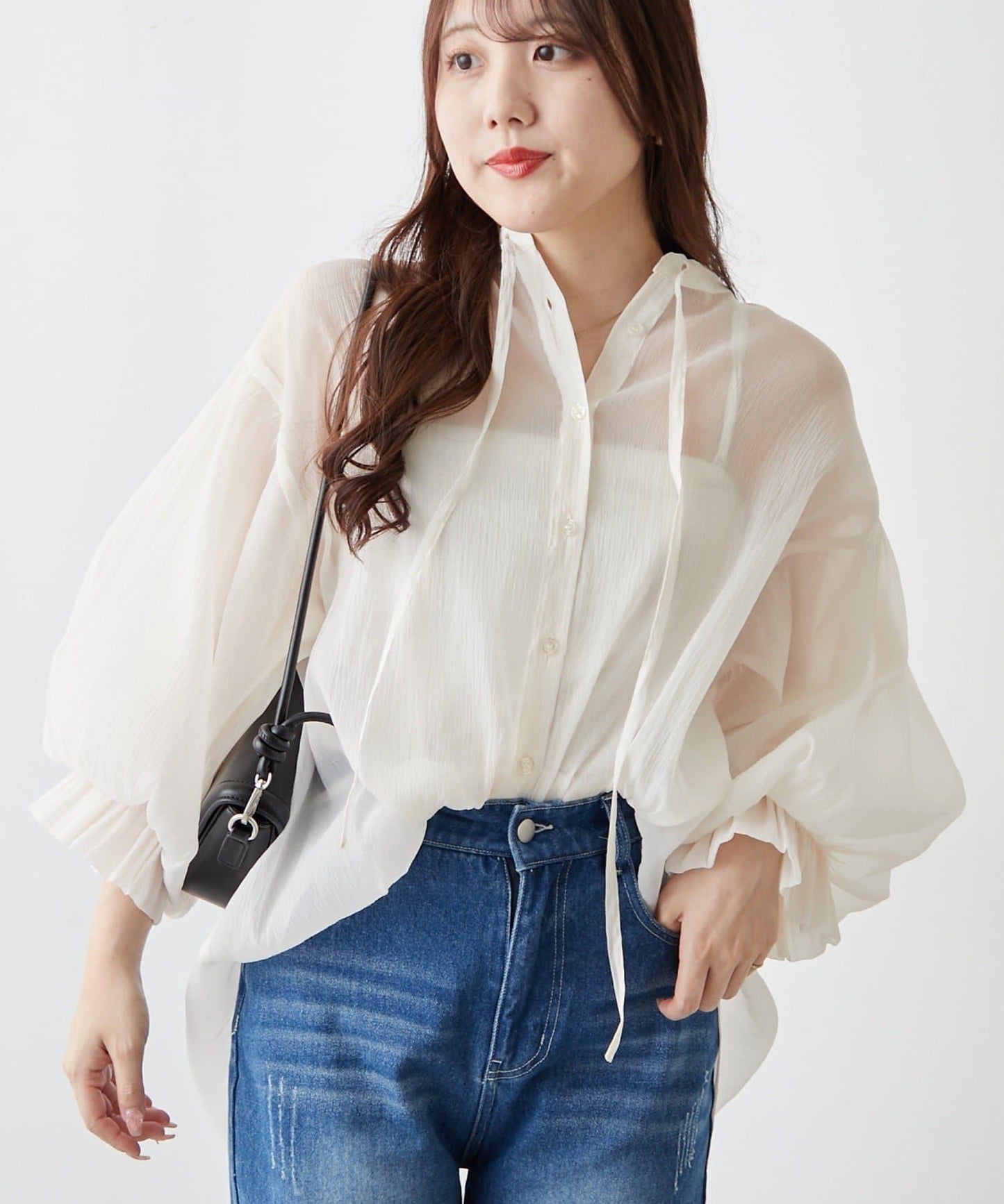 RMAF 開領 雙層袖 女式襯衫