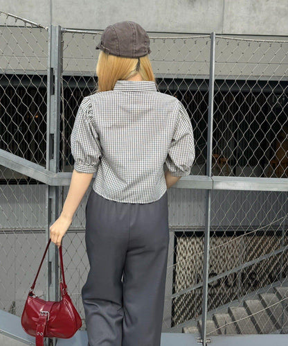 ANOTHER BRANCH 校園風附領帶襯衫