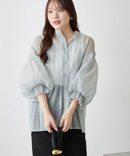 RMAF 開領 雙層袖 女式襯衫
