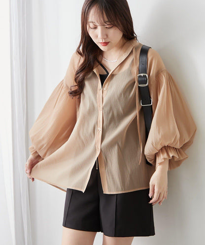 RMAF 開領 雙層袖 女式襯衫