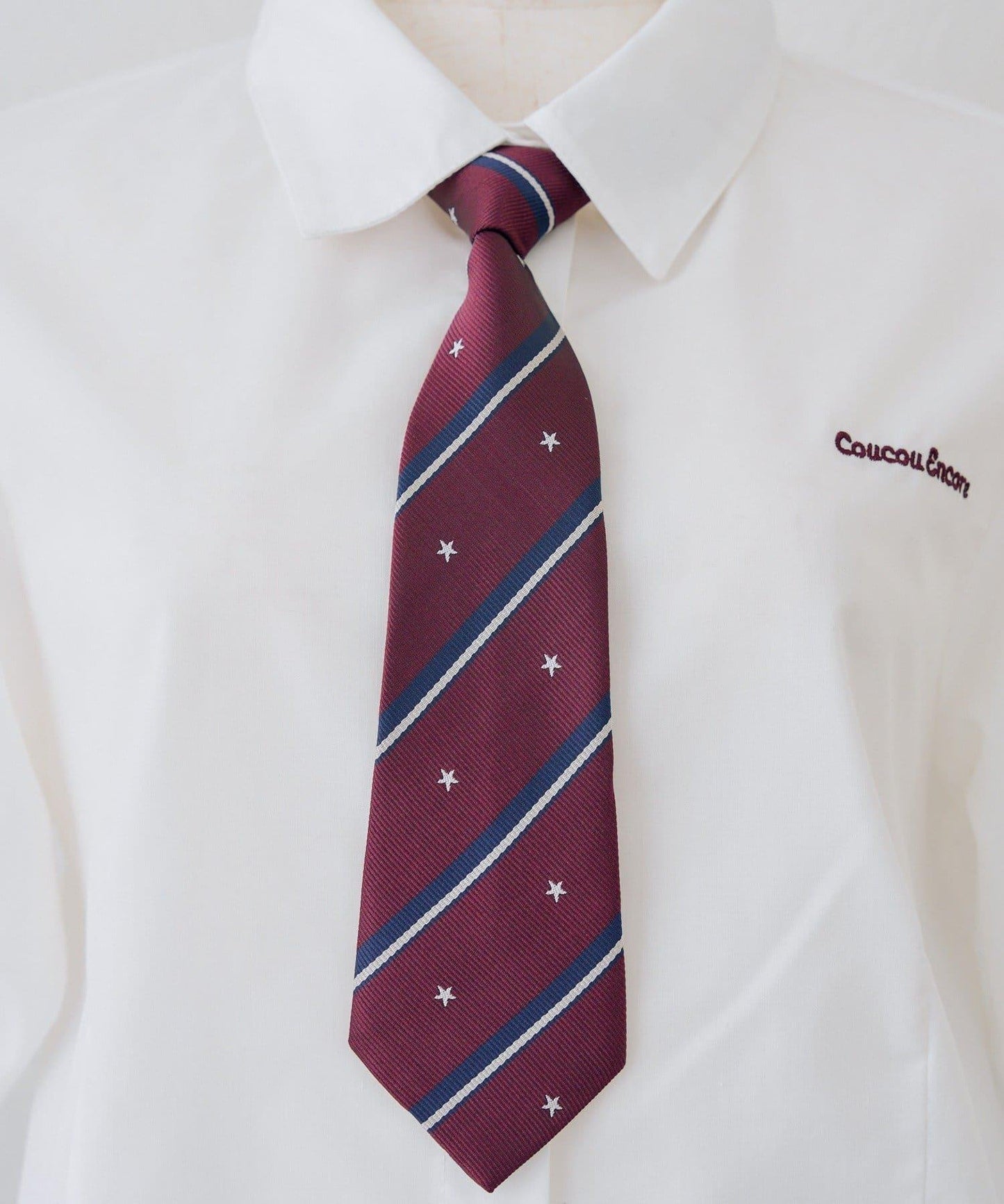 ANOTHER BRANCH 校園風附領帶襯衫