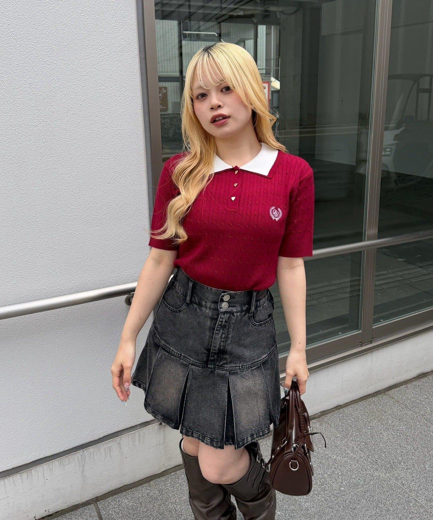 雙層領 織紋針織 POLO衫