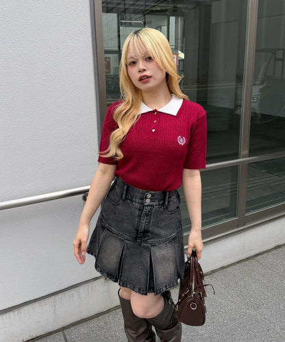 雙層領 織紋針織 POLO衫