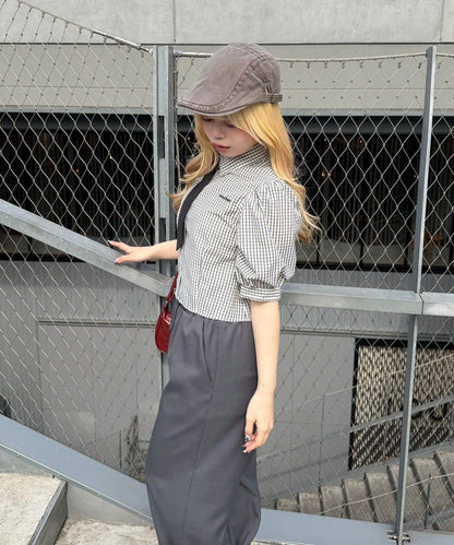 ANOTHER BRANCH 校園風附領帶襯衫