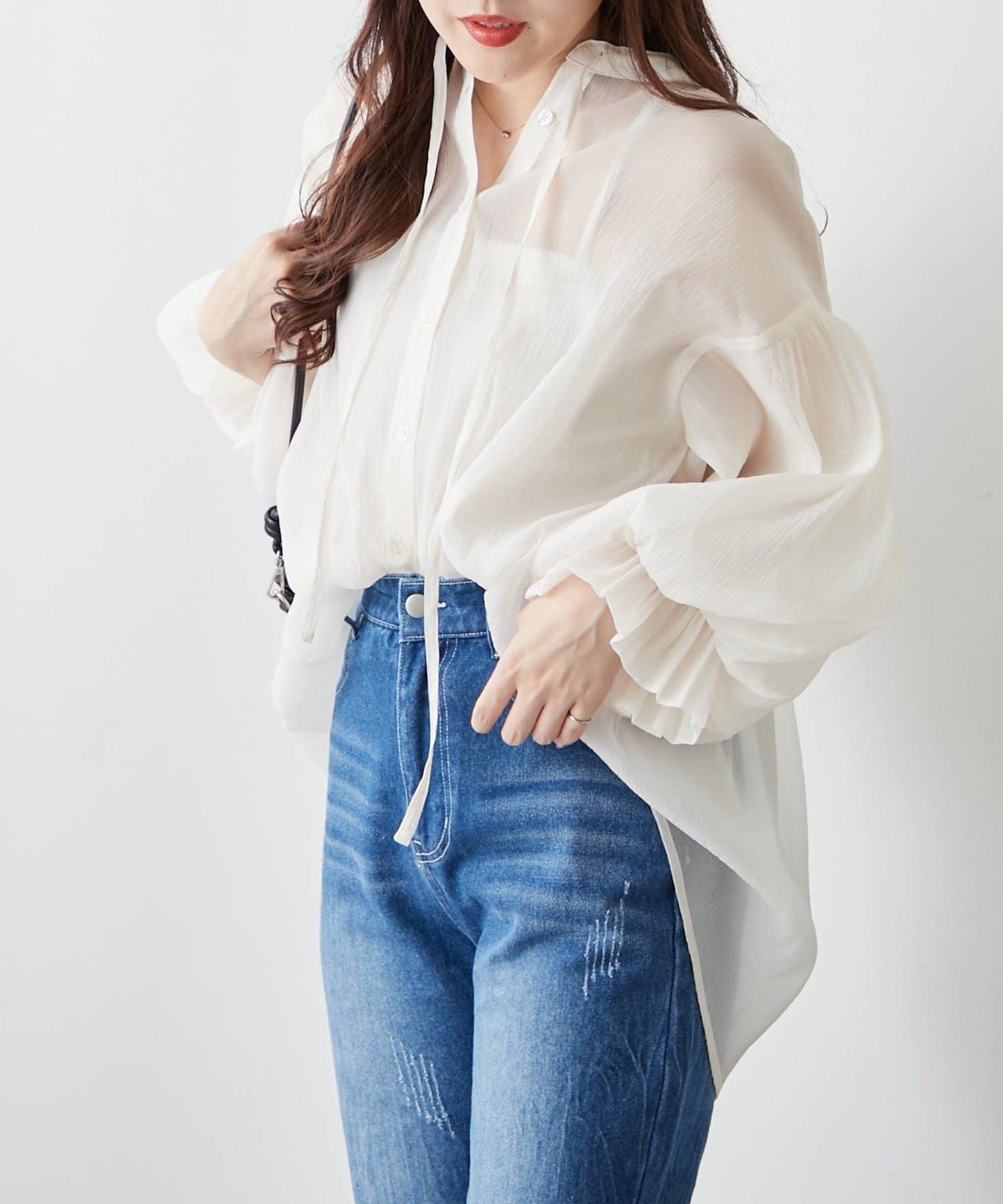 RMAF 開領 雙層袖 女式襯衫