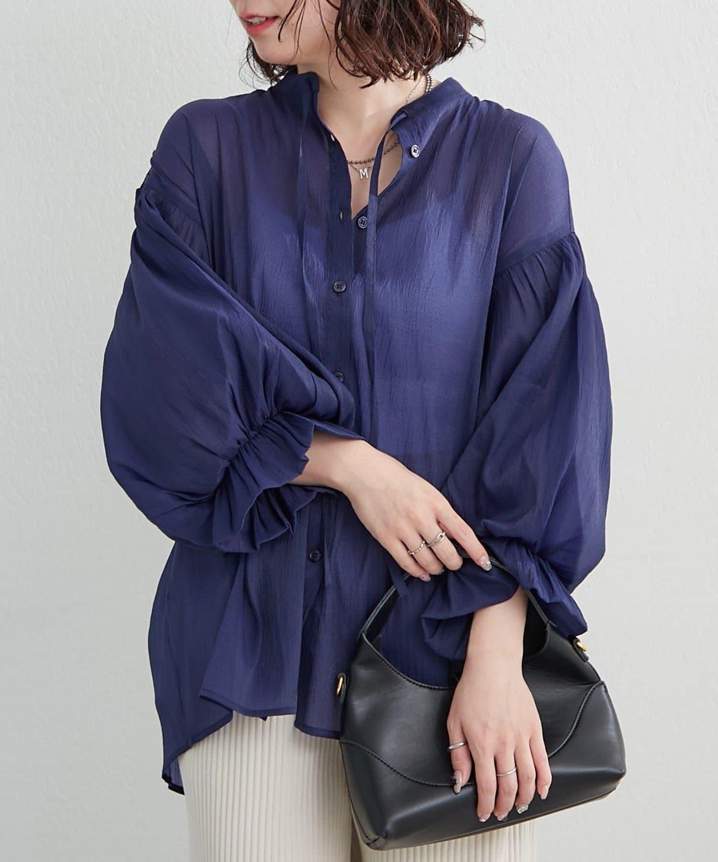 RMAF 開領 雙層袖 女式襯衫