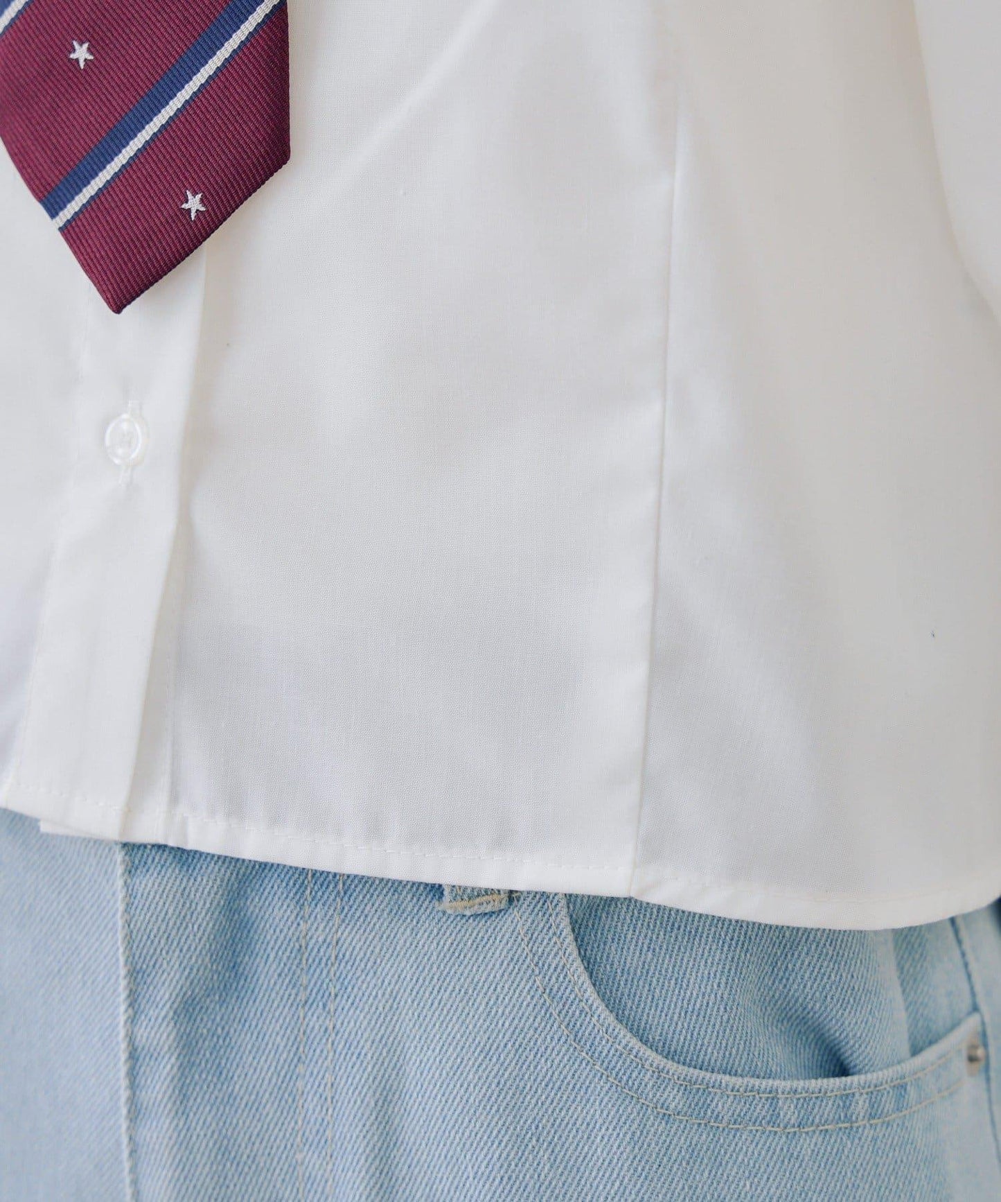 ANOTHER BRANCH 校園風附領帶襯衫