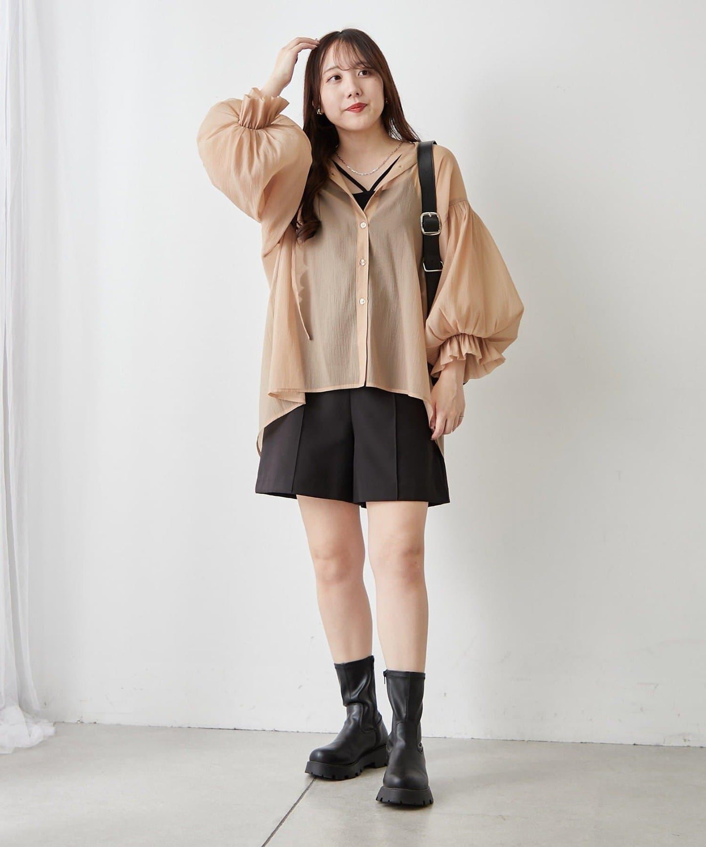 RMAF 開領 雙層袖 女式襯衫