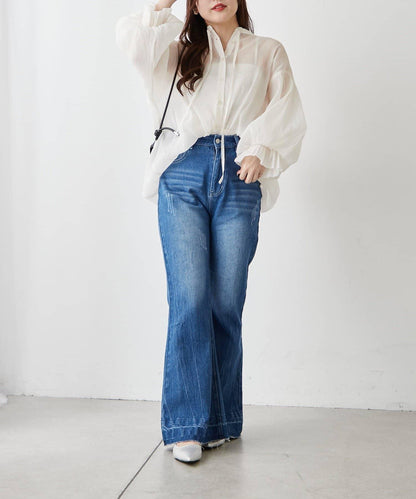 RMAF 開領 雙層袖 女式襯衫