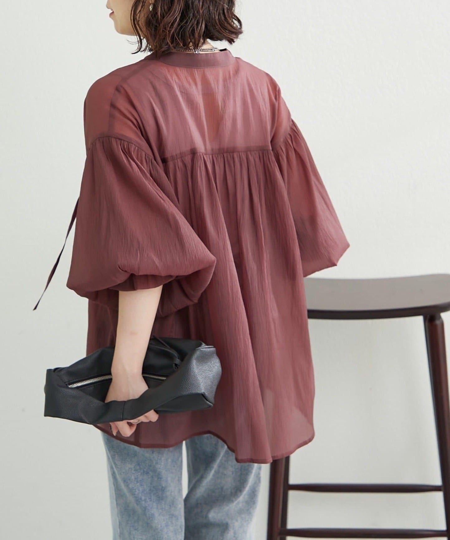 RMAF 開領 雙層袖 女式襯衫