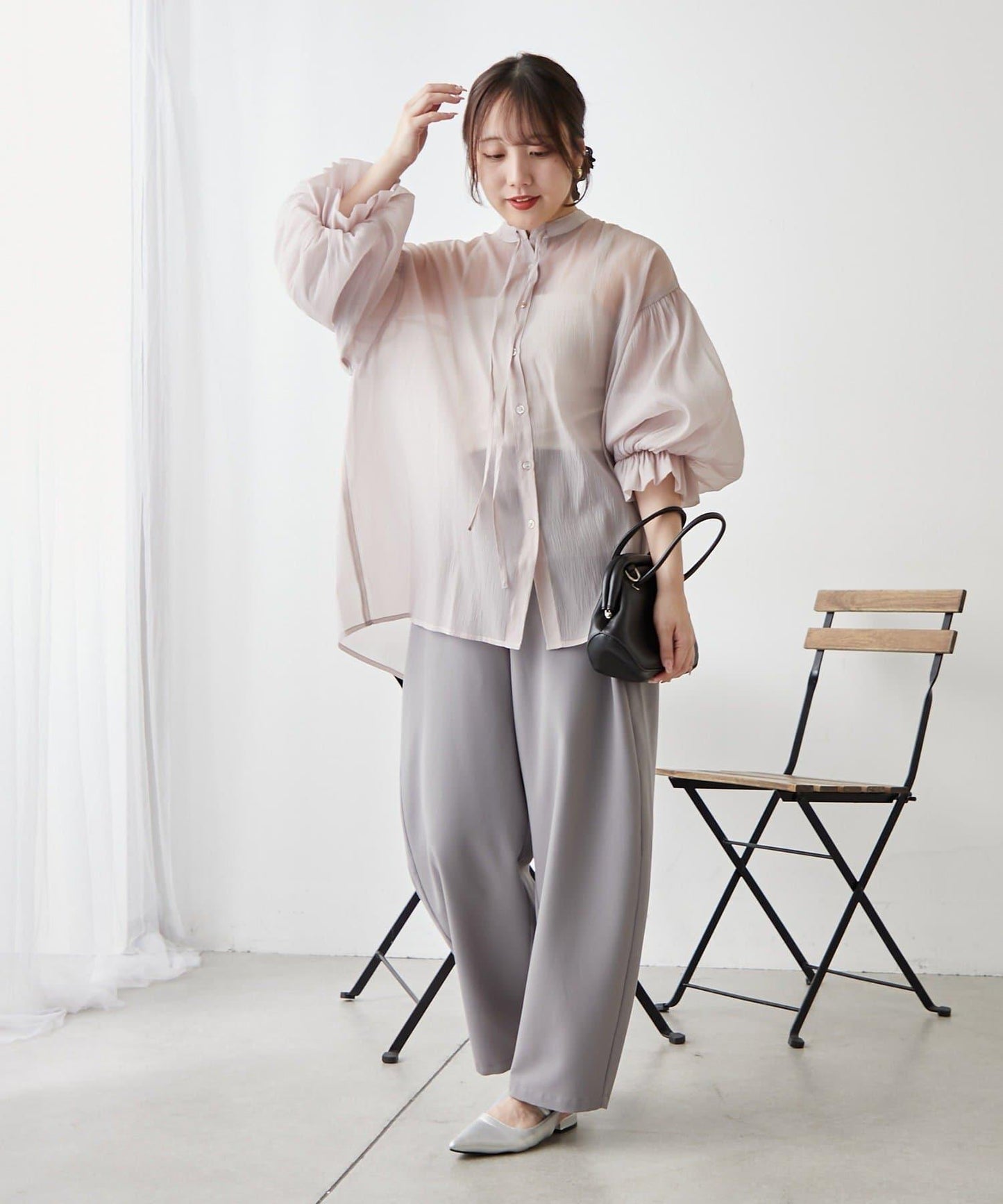 RMAF 開領 雙層袖 女式襯衫