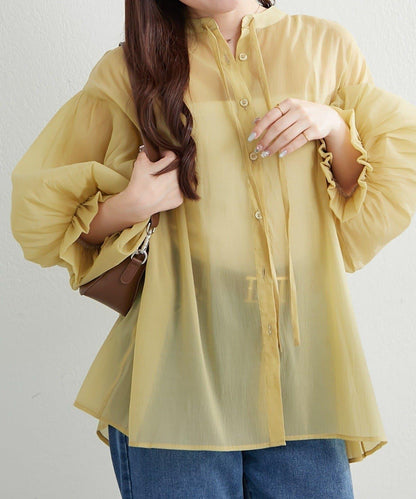 RMAF 開領 雙層袖 女式襯衫