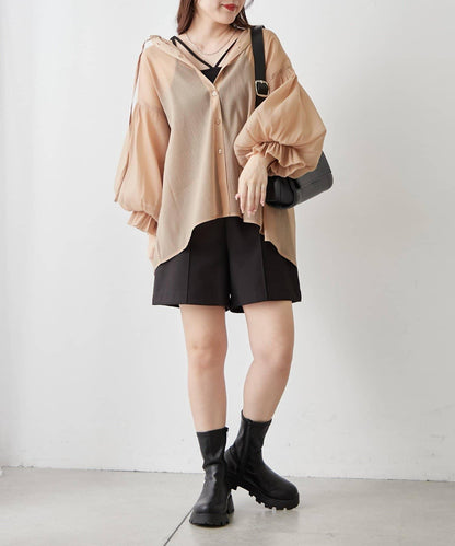 RMAF 開領 雙層袖 女式襯衫