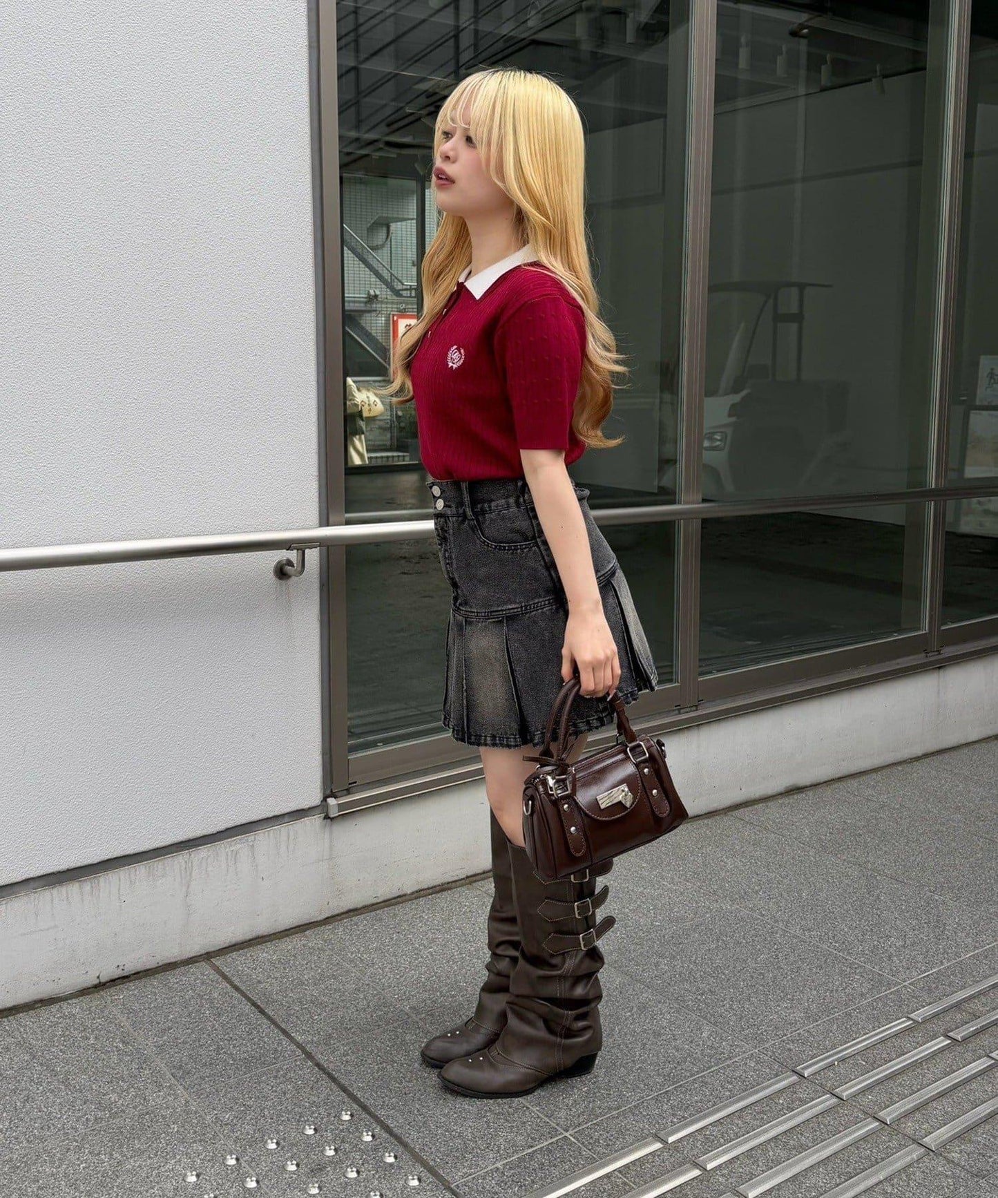 雙層領 織紋針織 POLO衫