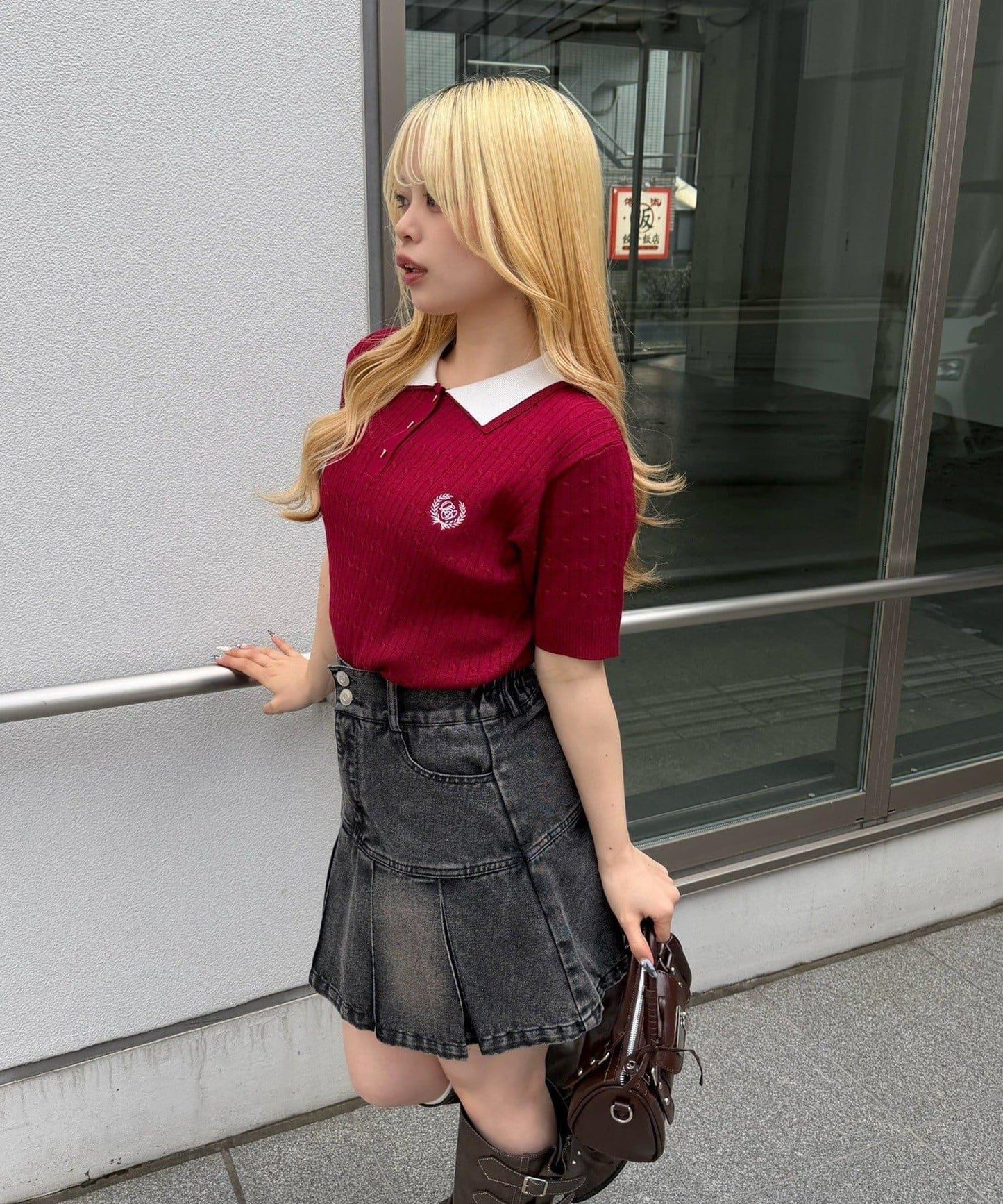 雙層領 織紋針織 POLO衫