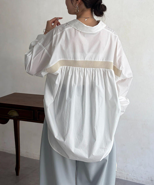 棉質 BACK織帶設計 襯衫