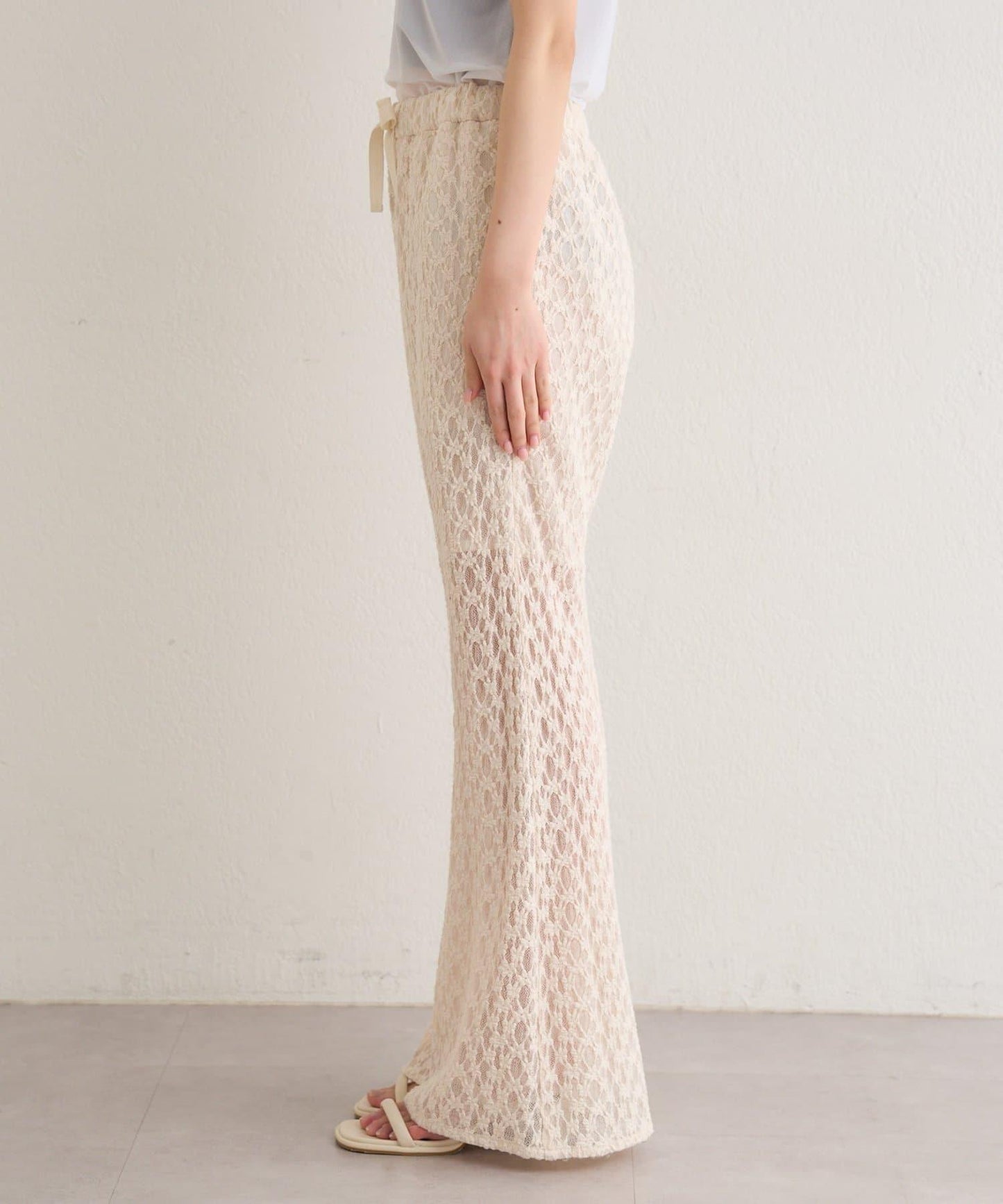蕾絲喇叭褲