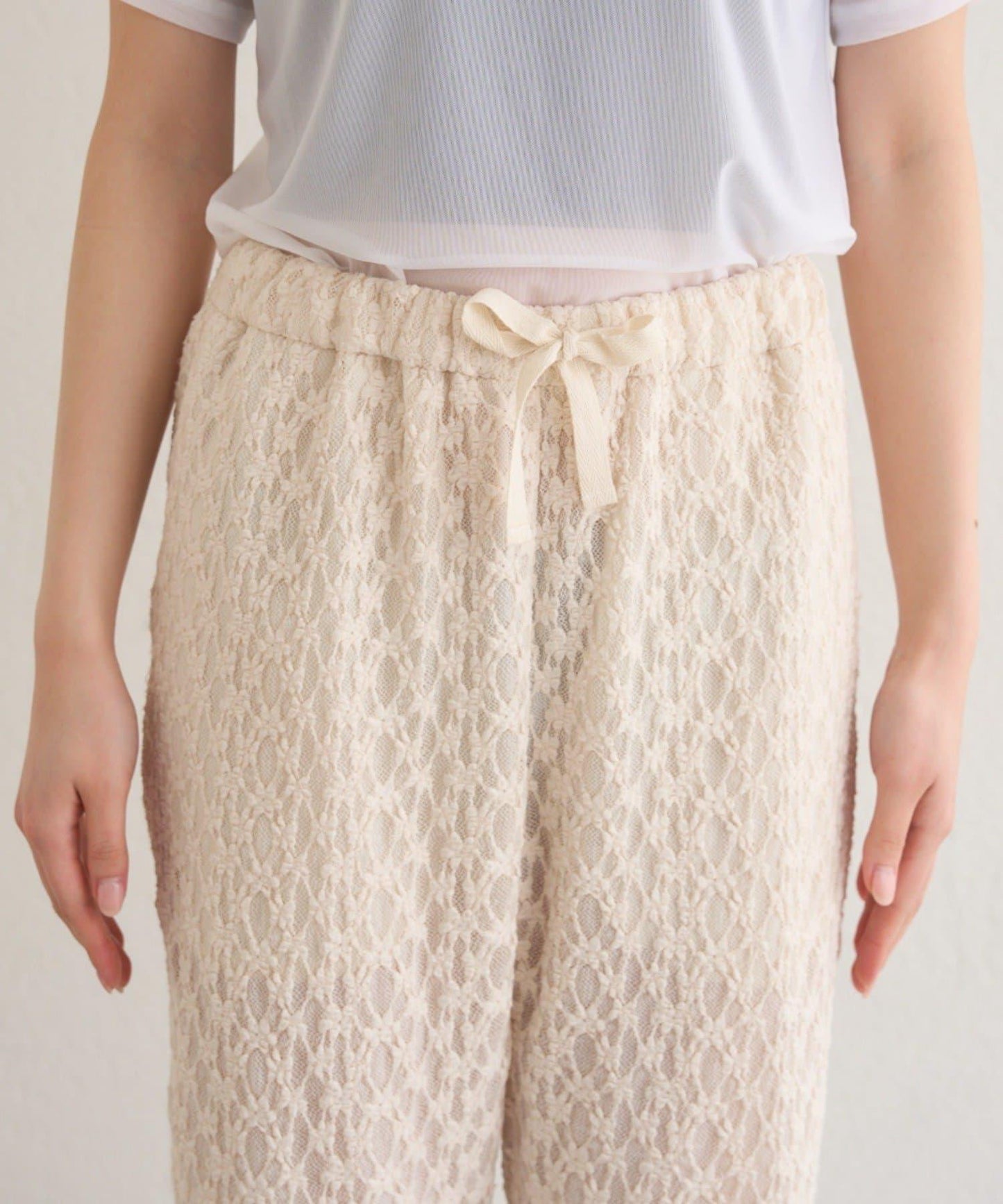 蕾絲喇叭褲