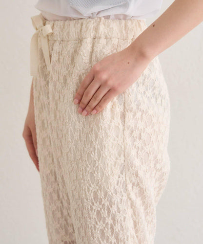 蕾絲喇叭褲